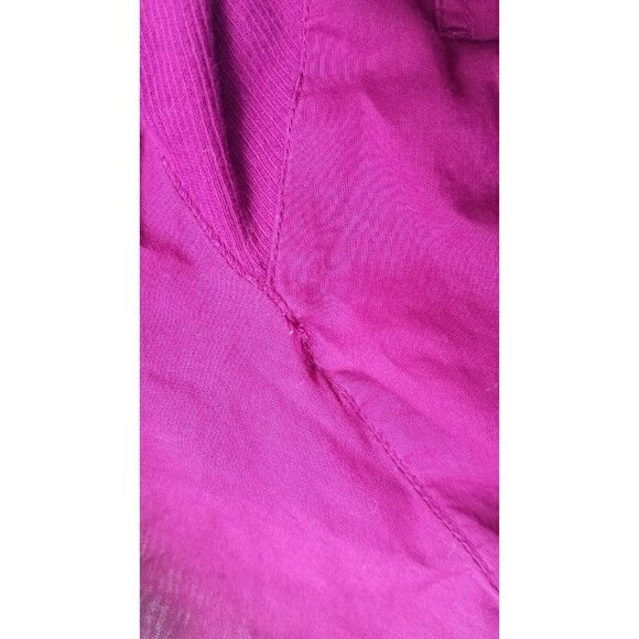 ✨️CL Ann Taylor Purple Lightweight Button Collar Ribbed Sides Blouse Size 14 - Picture 9 of 9